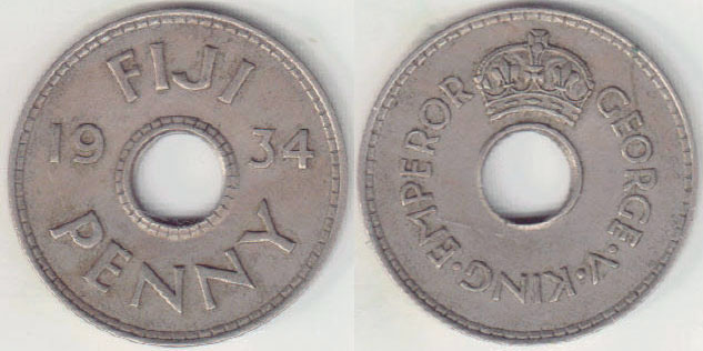1934 Fiji Penny A000096